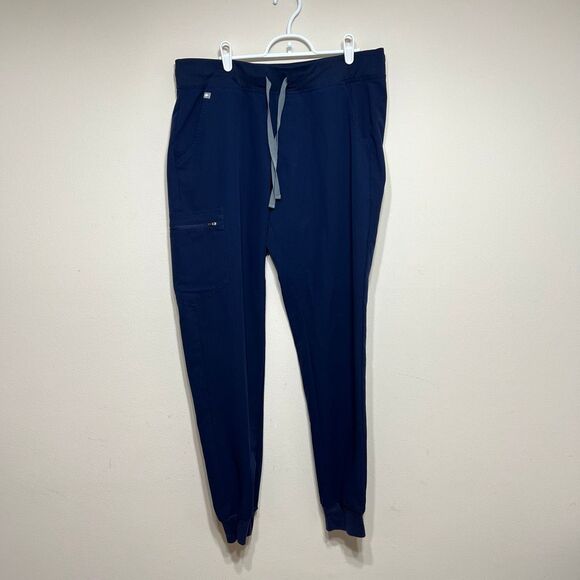 Figs Pants - Figs Zamora Jogger Scrub Pants Navy Blue Women Large Tall